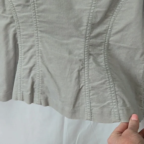 WHBM White House Black Market Grey Velvet Blazer with Grey Satin Trim Sz 4 - Picture 10 of 15